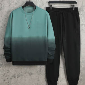 Conjunto de chándal y sudadera con estampado de letras para hombre, ropa para parte superior masculina, con diseño personalizado, con alas y cordón ajustable - Product Image 1