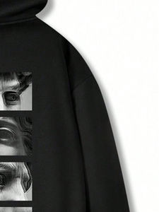 Sudadera con capucha para hombre impresa con capucha personalizada Sudadera cómoda de lana para hombre Sudadera con capucha de algodón 100% - Product Image 5