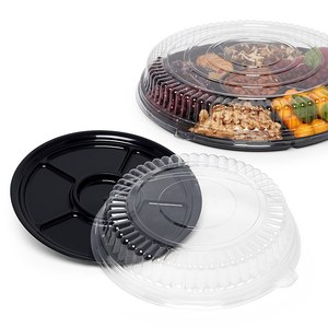 Compartimented <b>Plastic</b> Deli Trays for Food Tabletop Use <b>Lids</b> Sold Separately - Product Image 1