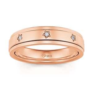 Anillo Giratorio Jeulia Charming Starlight de Plata de Ley para Mujer con Circonita Corte Princesa - Product Image 1