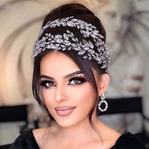 Bridella BHP304-S Silver Rhinestone <b>Tiara</b> Queen <b>Crown</b> Hair Accessory Wedding Set Alloy Comfortable Fit - Product Image 4