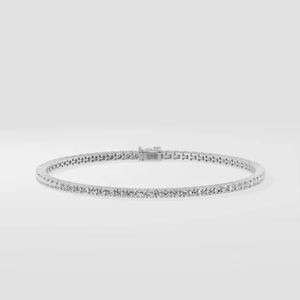 Bracelet tennis en or 18 carats certifié GIA IGI, personnalisé avec diamants de laboratoire de 0,04 ct, chaîne fine unisexe - Product Image 3