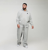 Chándal Deportivo Personalizado con Logotipo Bordado en 3D, Cintura Elástica Regular, Capucha, Casual, Sólido, Ecológico, de Secado Rápido, Transpirable, de Forro Polar para Hombre, 100%