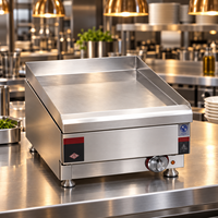 Grill électrique professionnel de comptoir en acier inoxydable, type Teppanyaki, pour restaurant et snack-bar