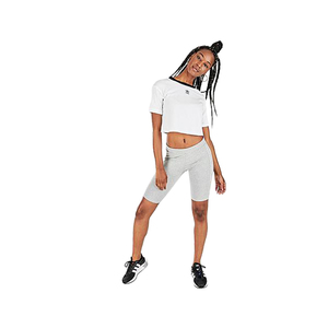 Shorts de sport pour femmes Adidas Originals Faded Trefoil Bike Couleur : Gris/Blanc 100% authentique - Product Image 1