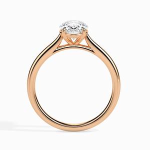 Bague de fiançailles solitaire 1,50 CTW en diamant CVD de laboratoire, taille ovale VS1, en or 14K, sertie à griffes, bijoux de mariage fins - Product Image 6