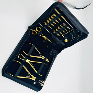 Kit d'extension de cheveux professionnel en or plasma 21 pièces, micro-anneau et boucle de perles nano, ensemble d'outils d'installation avec pinces et accessoires - Product Image 3