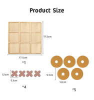 Xo Tic Tac Toe éducation précoce Puzzle pensée blocs d'exercice bataille jeu de société jouets jeu de fête intérieure pour enfants
