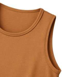 Camiseta sin Mangas Personalizada para Hombre, Color Camel, Mezcla de Algodón Premium, Estilo Casual, para Gimnasio, Fitness, Verano - Product Image 6
