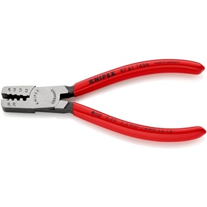 KNIPEX Wire End Crimping Pliers 145mm Overall Length <b>Polished</b> 0.25-2.5 Mm (AWG 23-13) Multifunctional with <b>Plastic</b> Coating - Product Image 4