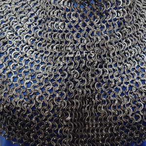 Coif de malla de acero inoxidable Medieval hecho a mano SCA Recreación Capucha Traje histórico Armadura Metal para precios al por mayor - Product Image 3