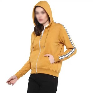 Women's Hoodies Cotton <b>Top</b> High Quality <b>Zipper</b> Women Hooded Sweatshirts Long Sleeve Plain Oversized Latest Design Fashion Style - Product Image 2