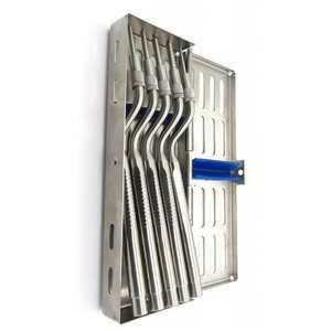 Instrumental Quirúrgico para Cirugía de Ombligo, Kit de Osteotomo para Elevación de Senos Paranasales (5 Senos), Puntas Cóncavas Desplazadas, Implantes Dentales, Incluye Casete, Juego Dental, CE - Product Image 4