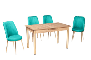 Meilleure vente Table à manger extensible moderne, 6 chaises, durable, style européen, meubles pour la maison, ensemble table et chaises de salle à manger économiques - Product Image 4