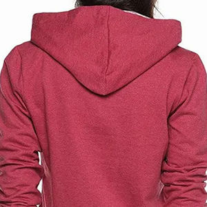 Sweat à capuche en molleton de coton 100% pour femmes, manches longues, vêtements de haute qualité, vente en gros, marque personnalisée, conception OEM, impression unie, couleurs unies - Product Image 4