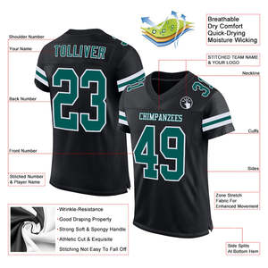 Maillot de football américain Vêtements athlétiques pour jeunes Jeu adapté à l'entraînement de l'équipe de club et de l'école Uniforme personnalisé - Product Image 2