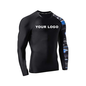 เสื้อผ้ากีฬาผู้ชายปี 2026 เสื้อยืดโพลีเอสเตอร์ผสมสแปนเด็กซ์ เสื้อกล้ามชาย เสื้อยืดไนลอนคอกลม แขนยาว ป้องกันการระคายเคือง แบบซับลิเมชั่น - Product Image 5