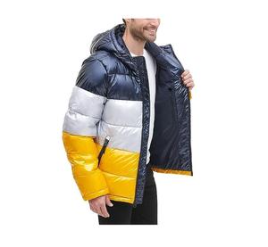 Veste d'hiver pour homme en toile épaisse, col montant, logo sur le devant, imperméable, coupe-vent - Product Image 5