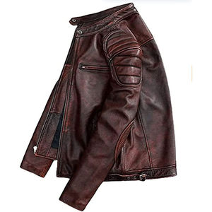 Chaqueta de montar de cuero genuino para hombre de dos colores blanco negro carreras para ropa deportiva invierno impermeable transpirable - Product Image 6