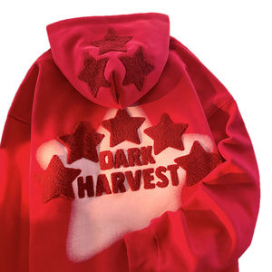 Venta al por mayor de peso pesado de algodón de gran tamaño sudaderas con capucha de los hombres logotipo personalizado bordado Drop Shoulder Streetwear para el invierno - Product Image 3