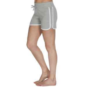 Pantalones cortos deportivos para correr de algodón de alta calidad, cordón de cintura elástica suave colorido con patrón sólido, ajuste holgado informal - Product Image 1
