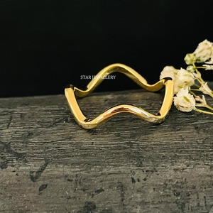 14K Solid Gold Christian Zig Zag Wavy Women's Luxury Gift Ring - Product Image 4