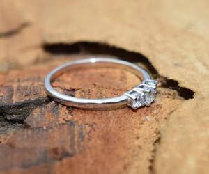 Elegante bohemio 925 anillo de plata esterlina bisel ajuste Topacio blanco piedra preciosa natural hecha a mano abril piedra natal ecológica - Product Image 3