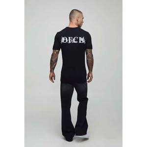 Dtg เสื้อครอปแขนสั้นพิมพ์ลายแขนสั้นผ้าฝ้ายแนวสตรีทเฮฟวีเวตสำหรับผู้ชาย - Product Image 1