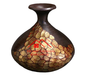 Offre spéciale Décoration de maison et hôtel de luxe Vase en métal au prix de gros Vase en bois au design dernier cri Décoration de table - Product Image 4