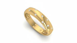 แหวนเพชรธรรมชาติ14K ประดับเพชรธรรมชาติสำหรับผู้หญิงเพชรธรรมชาติ7เม็ดชุบโรเดียมตัดสวยงามปรับแต่งได้สำหรับงานแต่งงาน - Product Image 4