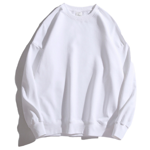 เสื้อสเวตเตอร์ของผู้ชายคอลูกเรือแบบมีฮู้ดสำหรับทุกเพศเสื้อกันหนาวผ้าฝ้ายหนาลาย GSM โอเวอร์ไซส์ปักคอกลมแบบตามสั่ง100% - Product Image 5
