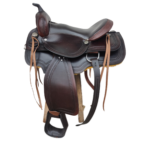 Selle en cuir américain Selle de cheval occidentale anglaise Produits d'équitation en cuir véritable Equine Equestrian - Product Image 6