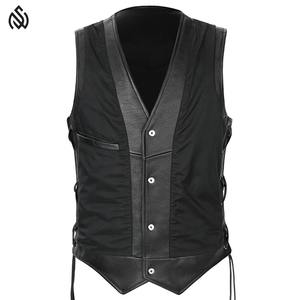 เสื้อกั๊กหนังสำหรับผู้ชายระบายอากาศได้ดีเสื้อกั๊กหนังสไตล์ไม่เหมือนใครสำหรับผู้ชาย - Product Image 4