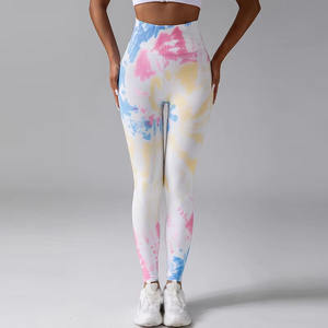 Custom Sand Wash Sexy Seamless Yoga <b>Pants</b> High Waist Scrunch Butt Lift Gym Sports Leggings For Women - Product Image 2