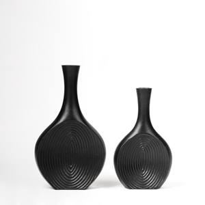 Florero de aluminio de nuevo diseñador, florero de Metal con acabado negro mate para decoración Interior del hogar y sala de estar - Product Image 2