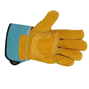 Durable Material Double Palm <b>Gloves</b> Leather Made Double Palm <b>Gloves</b> Comfortable Double Palm <b>Gloves</b> - Product Image 2