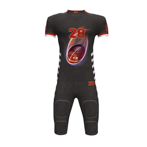 Compre uniformes de fútbol al por mayor uniforme de fútbol americano azul y blanco personalizado para jóvenes para conjuntos de equipos ropa deportiva - Product Image 2