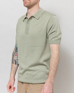 Camiseta de Manga Corta Transpirable para Hombre, de Alta Calidad, con Botones, Diseño Sólido, Corte Ajustado, para Verano, 180 g - Product Image 2