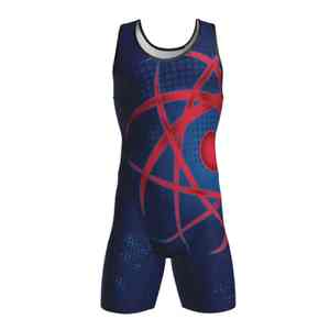 Combinaison de lutte personnalisée en polyester extensible respirant, taille plus, singlet, imprimé par transfert thermique, jersey lavé, combinaison de musculation - Product Image 5