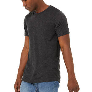 T-shirt pour homme 100% coton, couleurs unies, respirant, été, impression de logo personnalisée OEM, t-shirt pour homme - Product Image 2