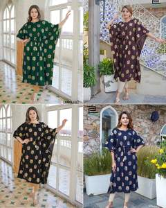 Estilo pakistaní Abaya Impreso Kaftan Rayon Tela Diseño impreso para mujeres y niñas Exportaciones al por mayor Tarifa barata de alta calidad - Product Image 5