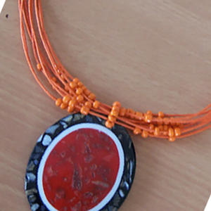 Joyería de Conchas Marinas, Collar de Conchas Estilo Bohemio con Cuentas Redondas Rojas, Ideal para Regalos - Product Image 2