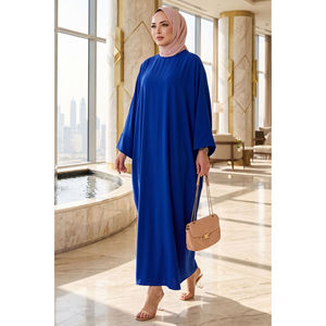 Robes Ceyda, design simple, polyester, hijab, abaya, Saks - Product Image 3