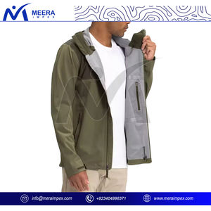 Veste coupe-vent ultra-légère à la mode pour hommes hydrofuge à séchage rapide pour le fitness en plein air et la course à pied avec col montant - Product Image 5
