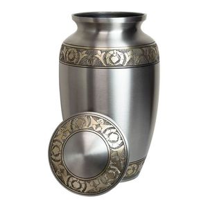 <b>Classy</b> Aluminum Wholesale Urn Trendy Designs Printed <b>Top</b> Quality Cremation Urn for Funeral Supplies OEM ODM Customized - Product Image 3
