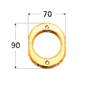 PLAQUE DE PROTECTION Art. 314 LSV Sans vis Laiton - Product Image 1