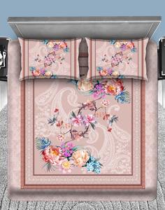 3D Printed Floral Pattern Microfiber <b>Sheet</b> Pillowcase Set Eco-Friendly Durable 300tc <b>Thread</b> <b>Count</b> Customizable Modern Bedding - Product Image 2