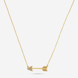 92.5 Silver Necklace 194189 Religious Style Gold-Plated Link Chain Zircon Diamond Pearl Rhodium Rose Gold Plating for Wedding - Product Image 1