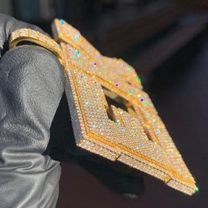 จี้เพชร VVS ทองคำ14K คุณภาพดีสไตล์น่ารักจำนวนที่กำหนดเองเครื่องประดับเงินสเตอร์ลิงสำหรับผู้ชายและผู้หญิงสำหรับปาร์ตี้ - Product Image 5