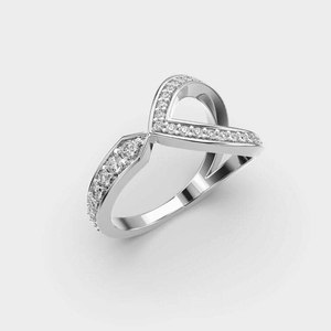 Bague de mariage à bande fendue, diamant de laboratoire taille ronde 1,20 carat, bague de fiançailles en or massif 14 carats, bijoux fins originaux, cadeau pour femme - Product Image 6